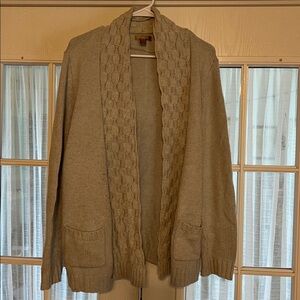 Cozy Tan Knit Cardigan
